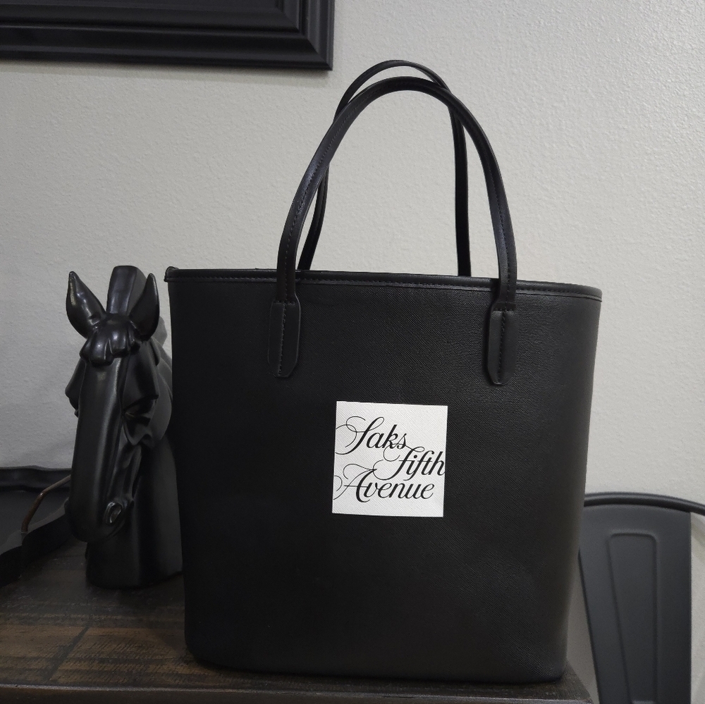 Saks Fifth Avenue Classic Black Tote